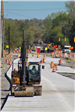Excavator Sitting on Baldwin Road Looking North