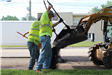 Preparing to pave 8 Mile Road spot resurfacing sections just west of Tuck Road