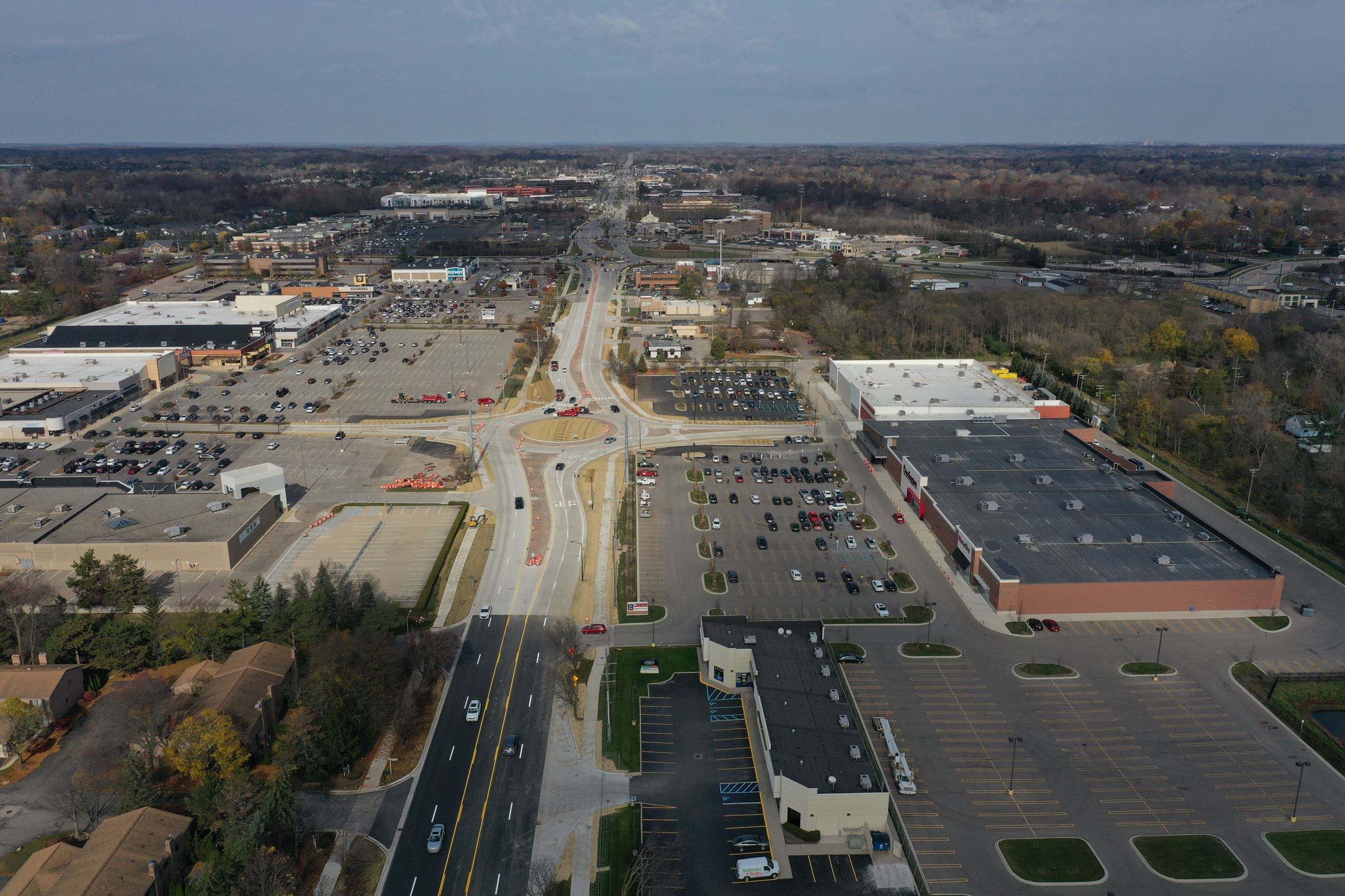 Orchard Lake Road roundabout, south of 14 Mile Road, (open to traffic on Nov. 4, 2022)