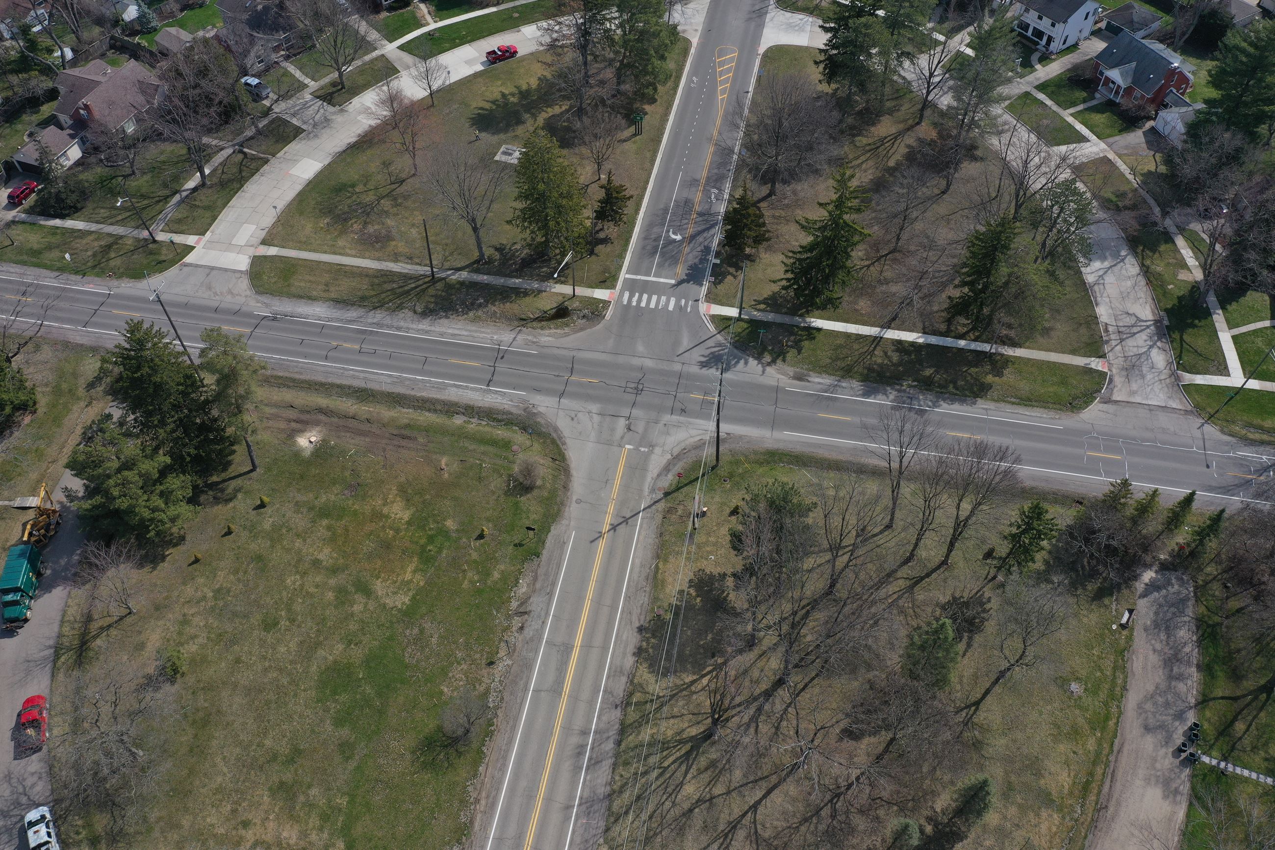 Greenfield/Normandy/Beverly Road intersection pre-construction image 