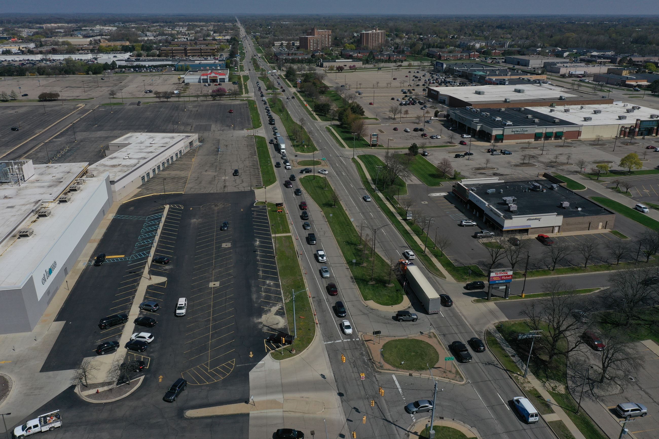 John R, 14 Mile to Maple Road, pre-construction 