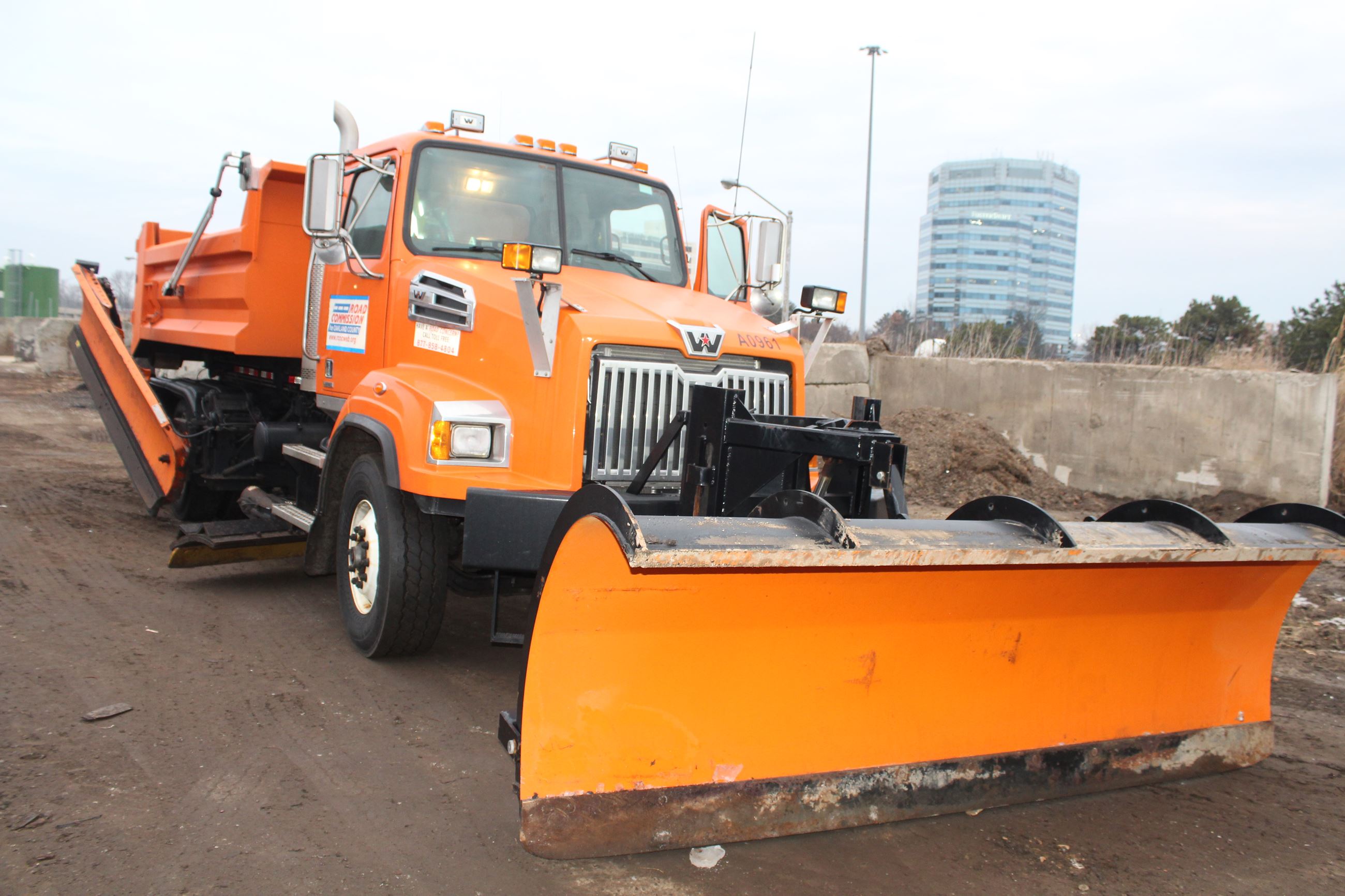 RCOC snowplow truck at the Southfield Garage 