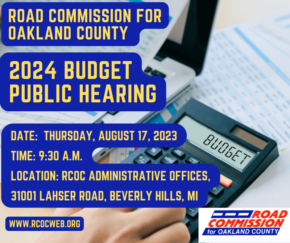 Budget hearing 2023-24 image with location, date and time for public hearing 