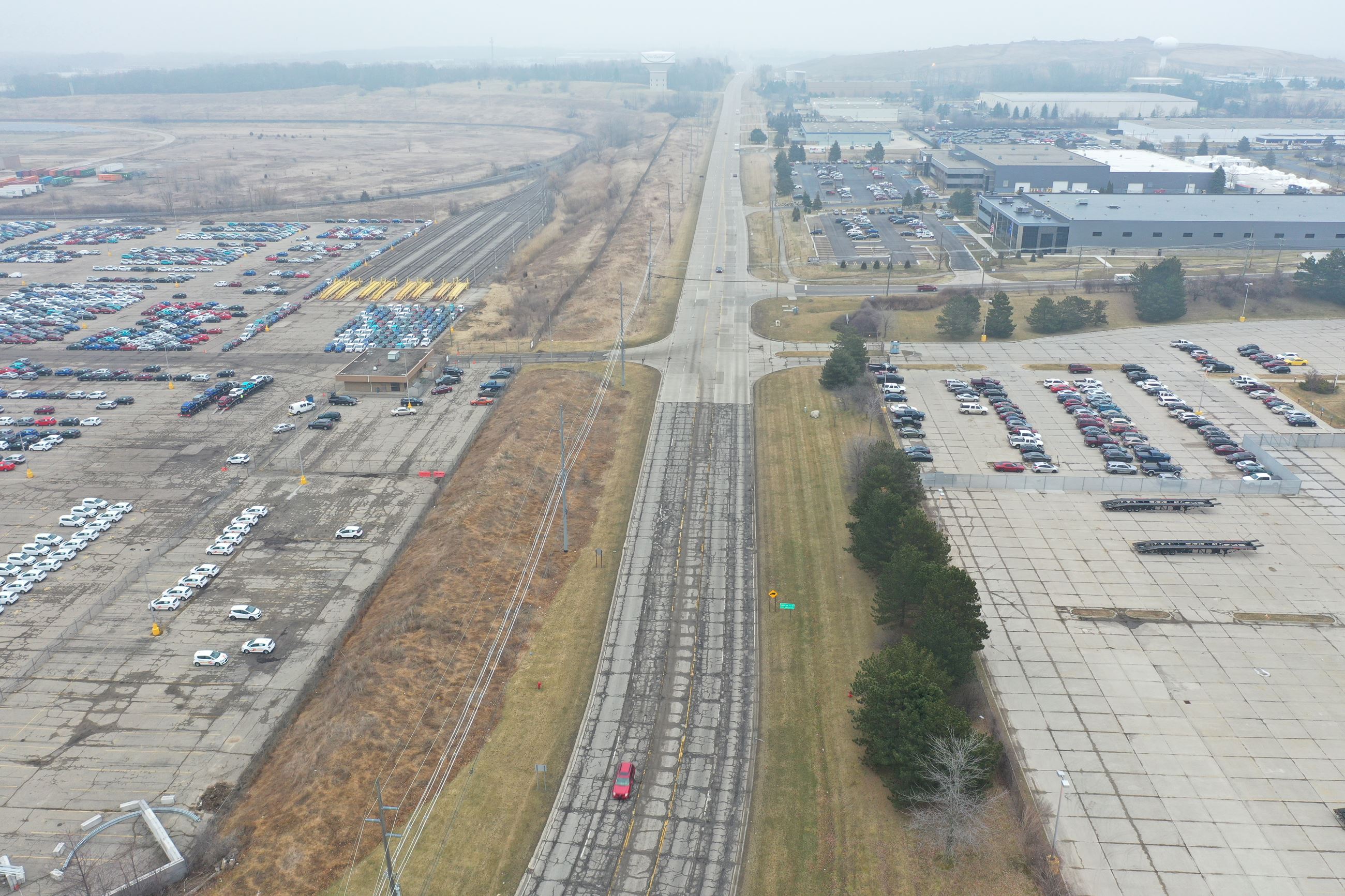 Brown, Giddings and Silver Bell roads prior to construction 