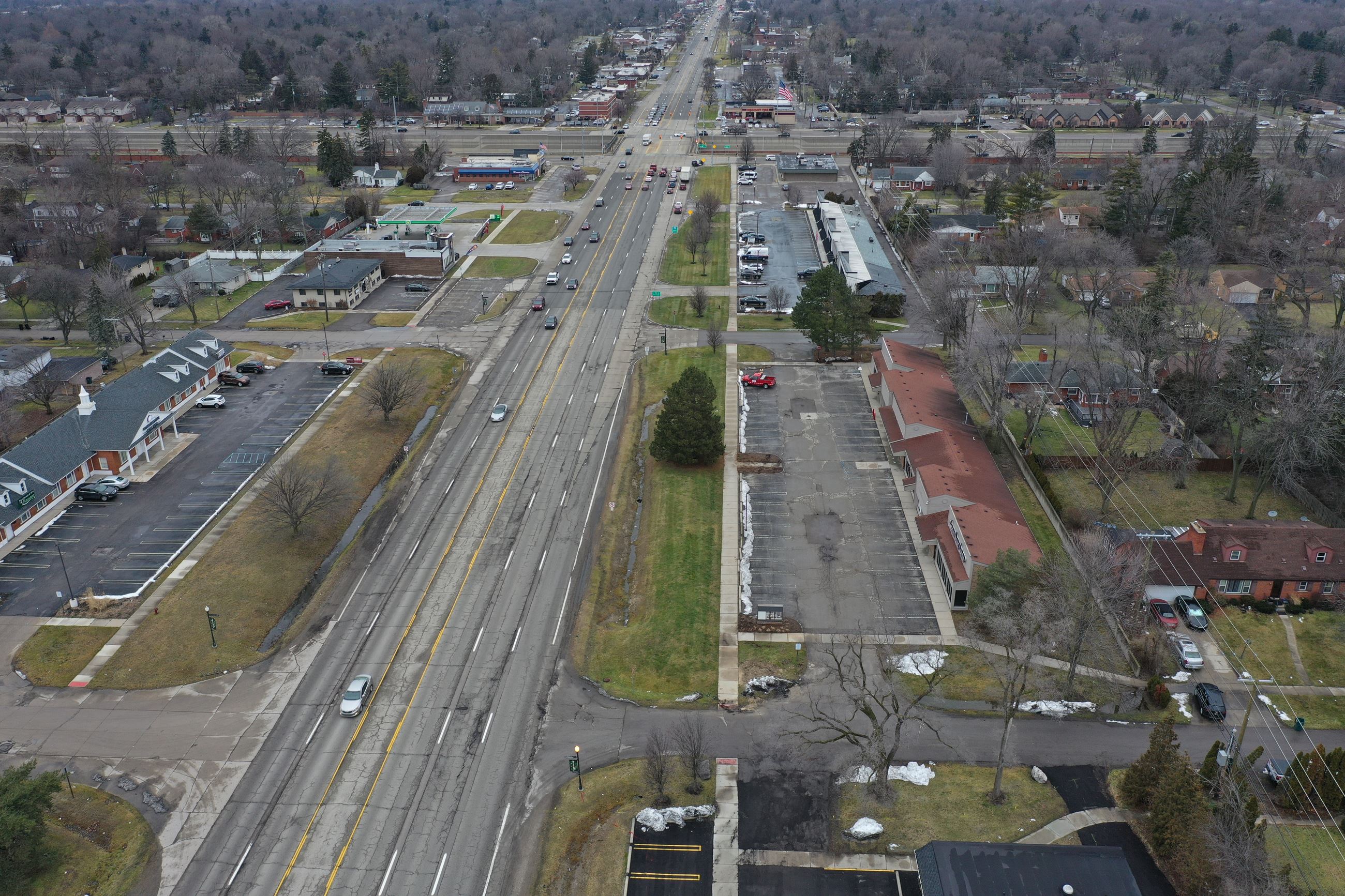 Southfield Road, 11 Mile to 12 Mile Road, preconstruction aerial image