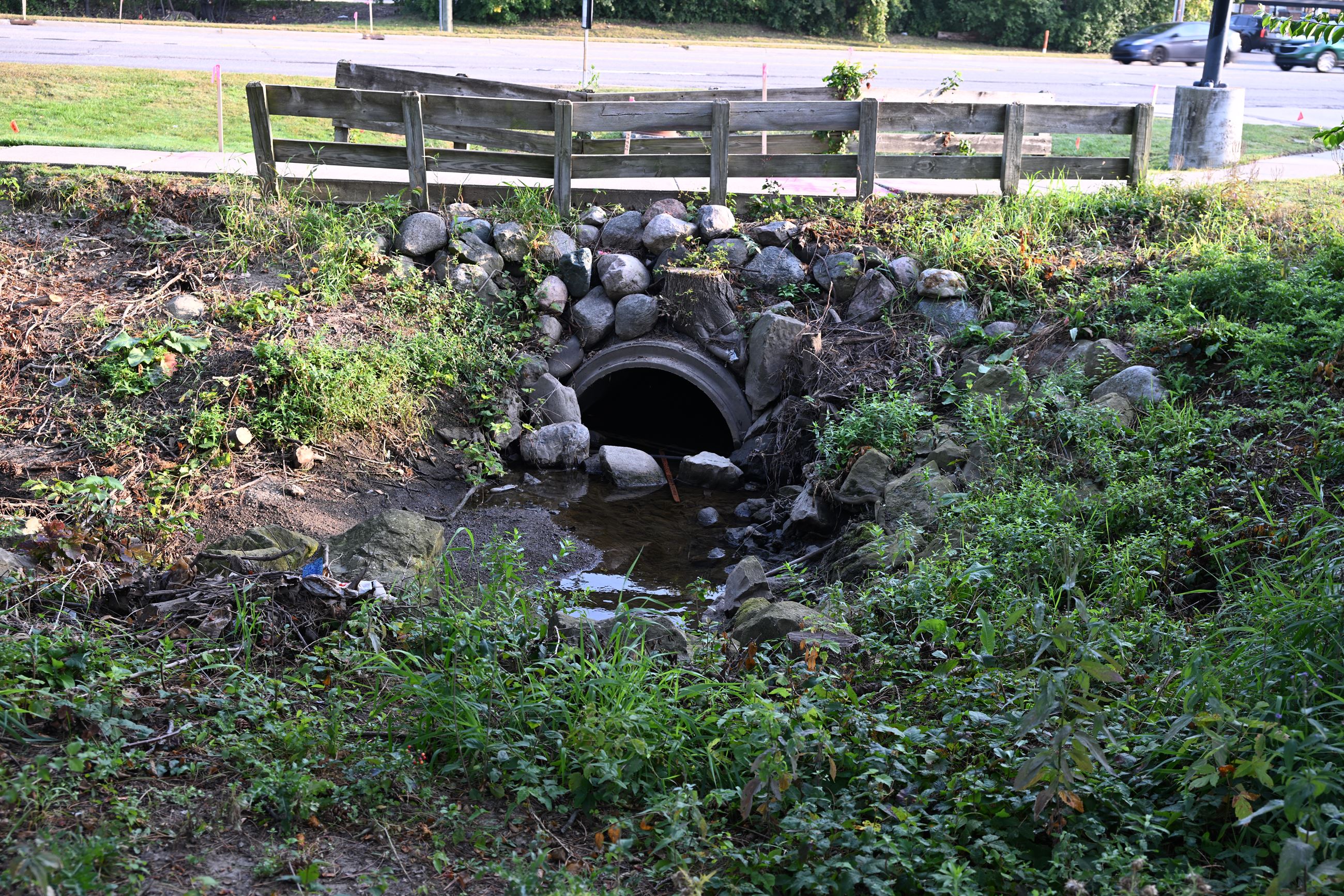 Culvert that will be replaced on 12 Mile Road just west of Cass Avenue