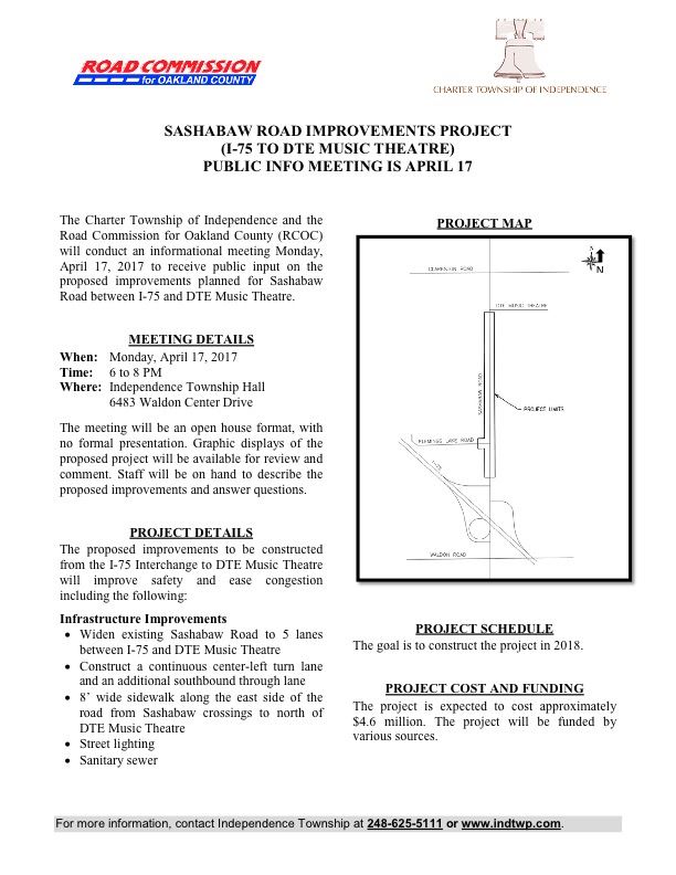 sashabaw project information