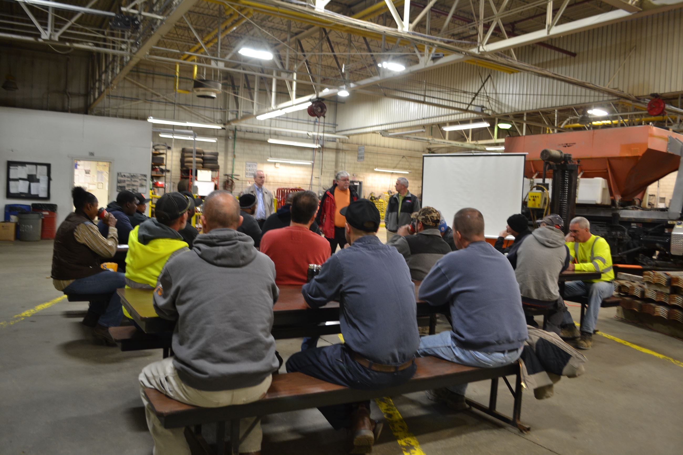 Winter Maintenance Training at the Southfield Garage