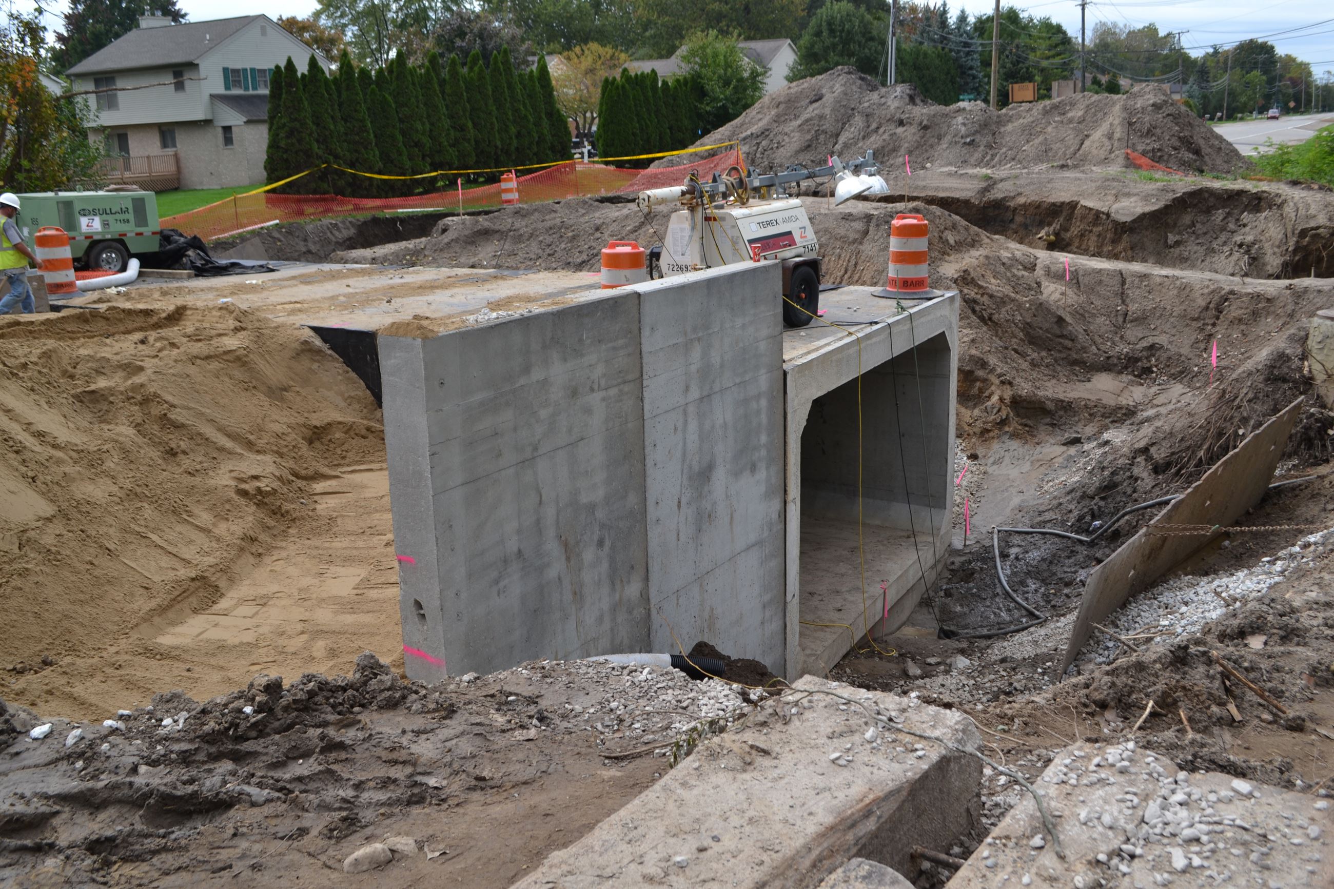 North facing side of culvert