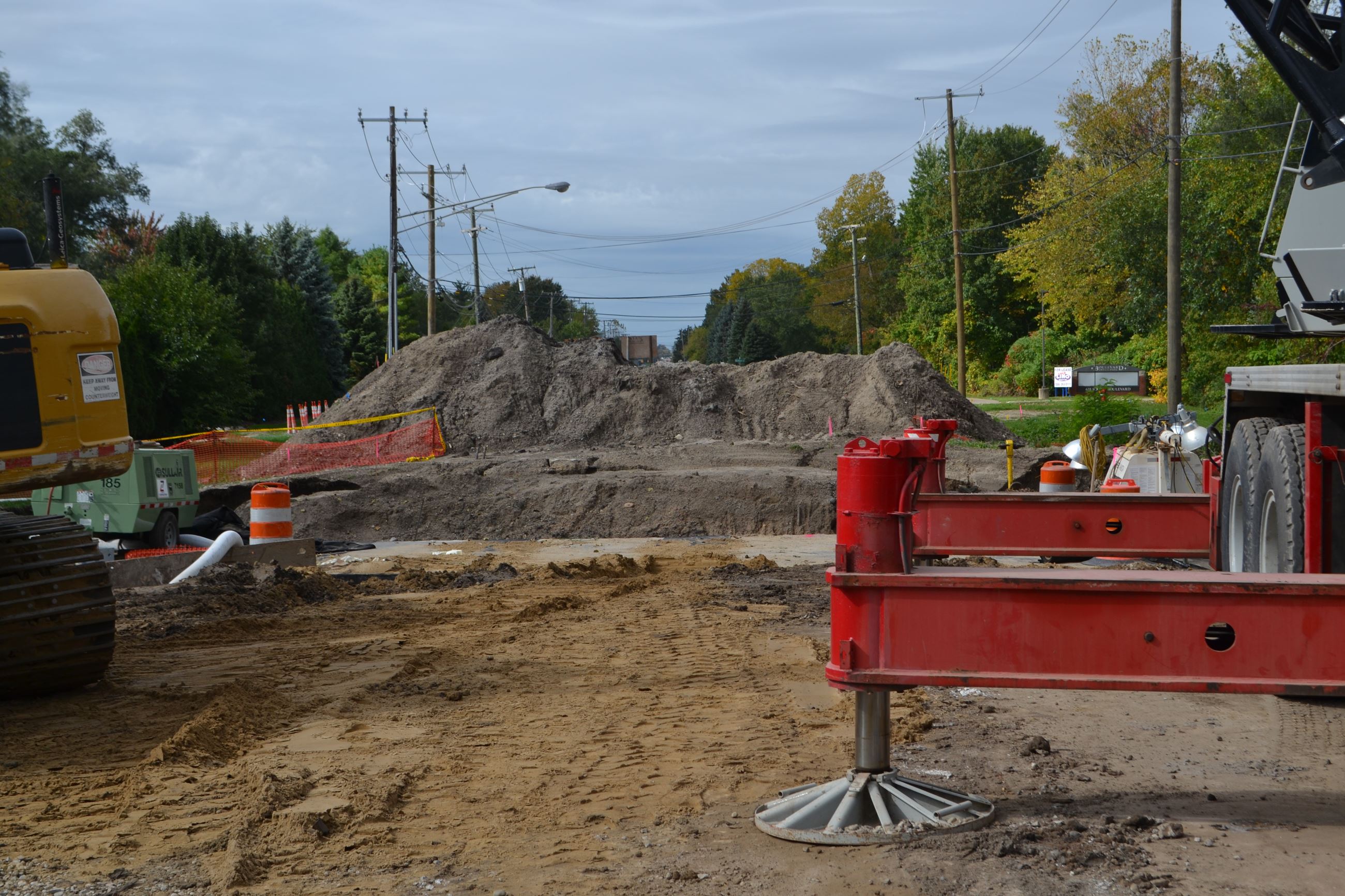 South Boulevard looking west over the Ferry Creek