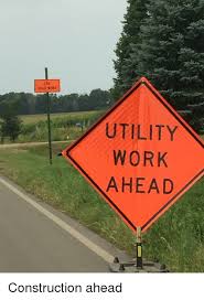 utility work sign