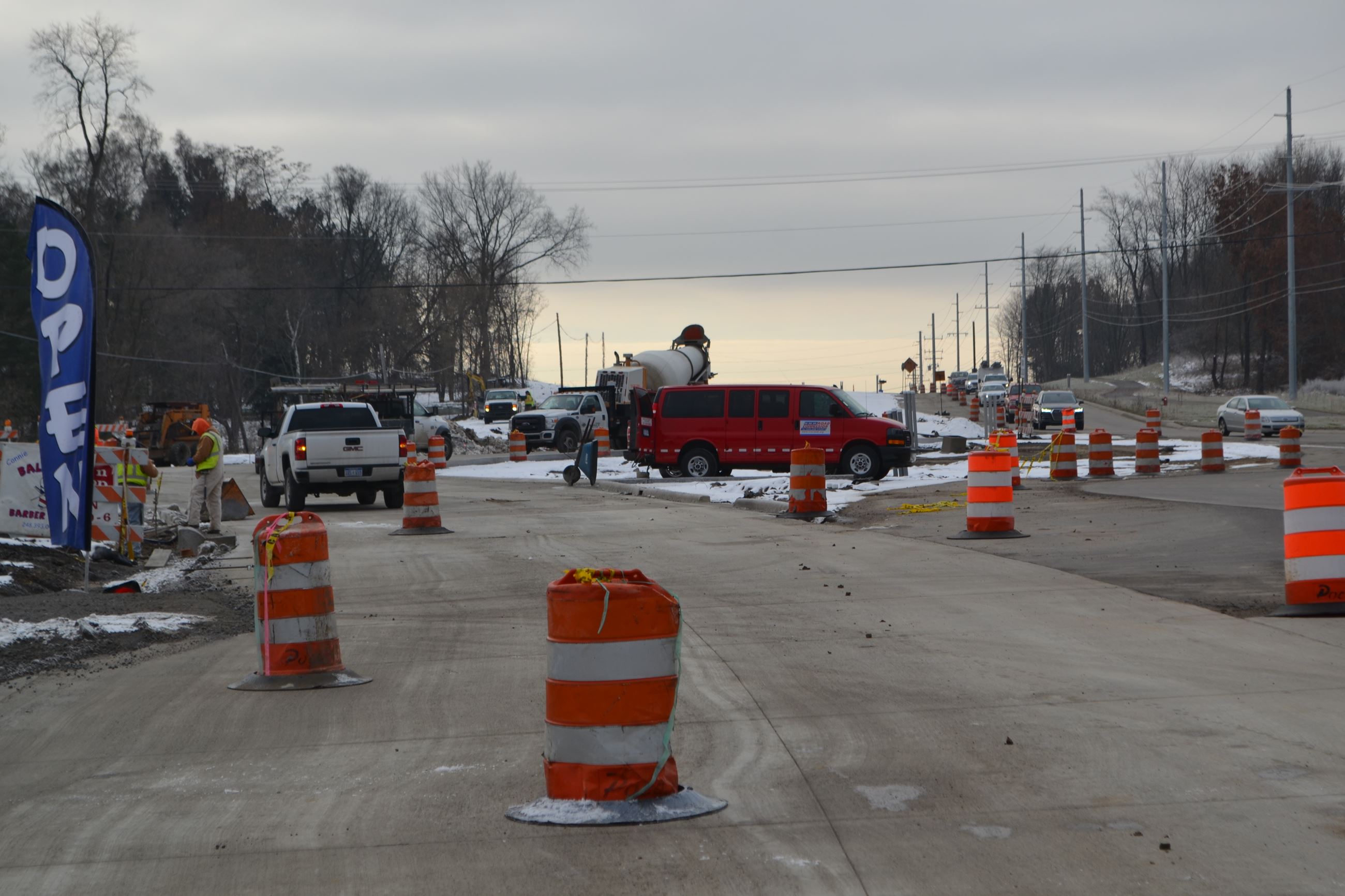 Roundabout at Judah Road Looking South