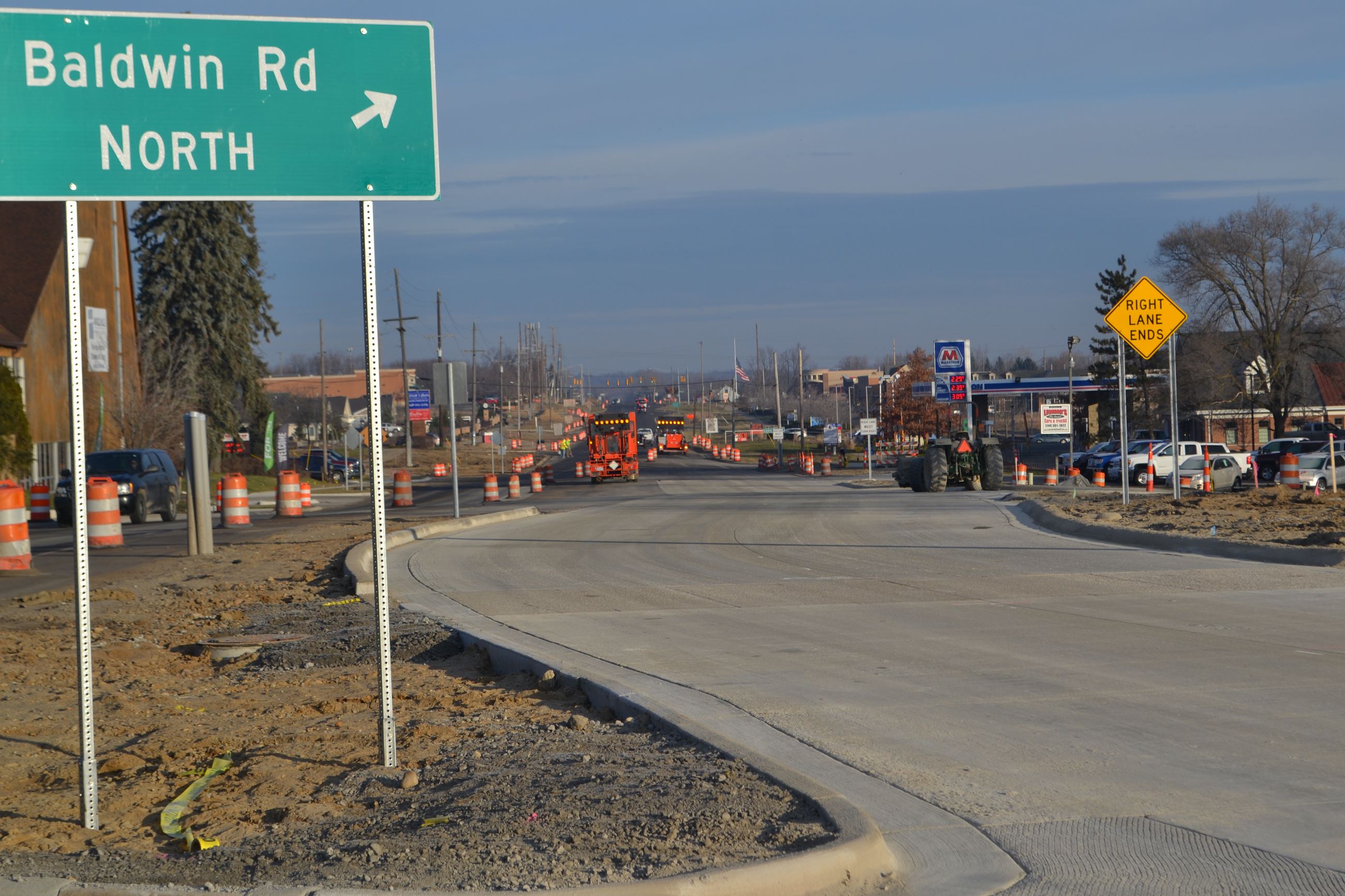 Baldwin Road Looking North at the Judah Road Roundabout
