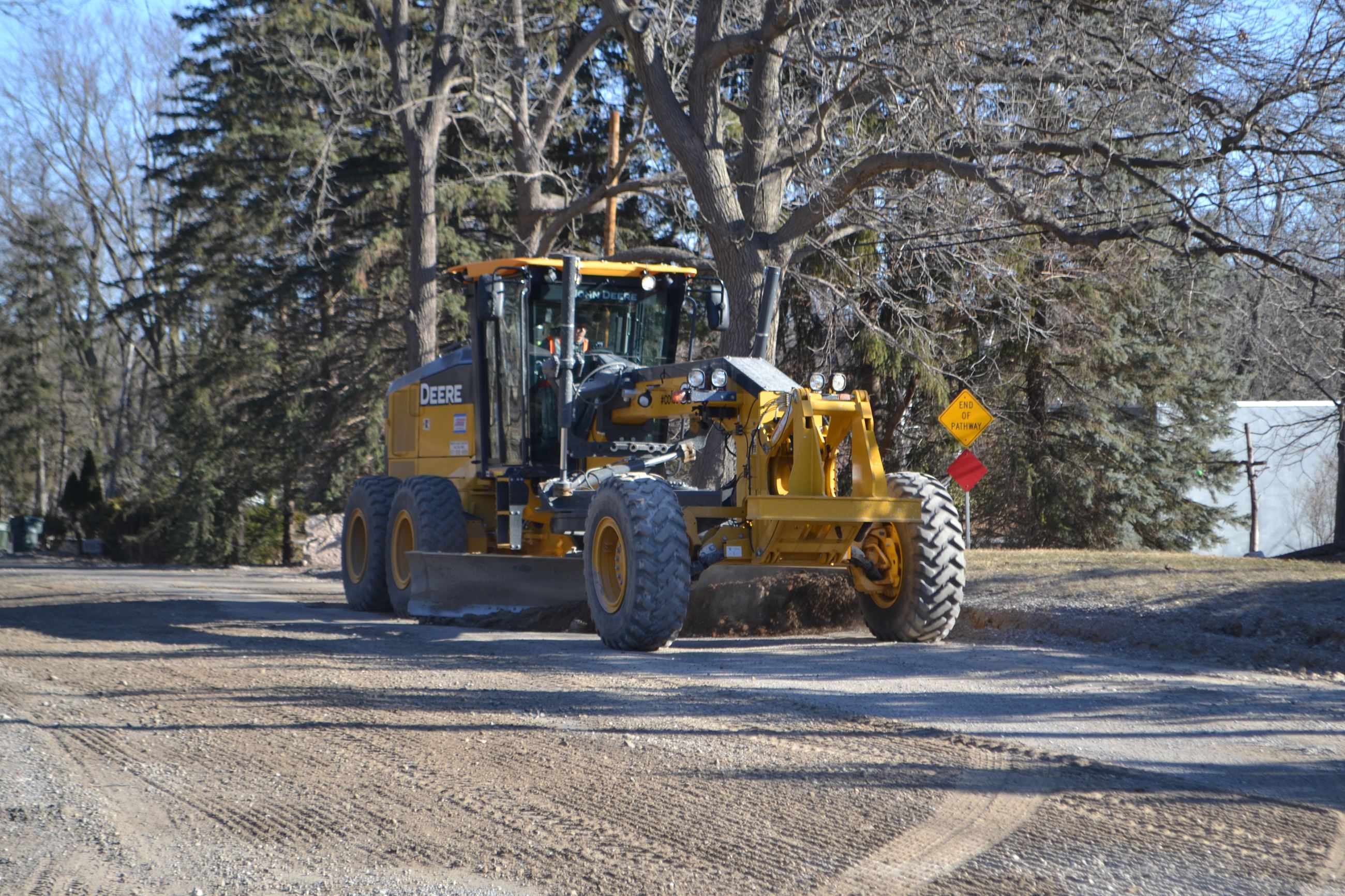 Front-Right View of Grader