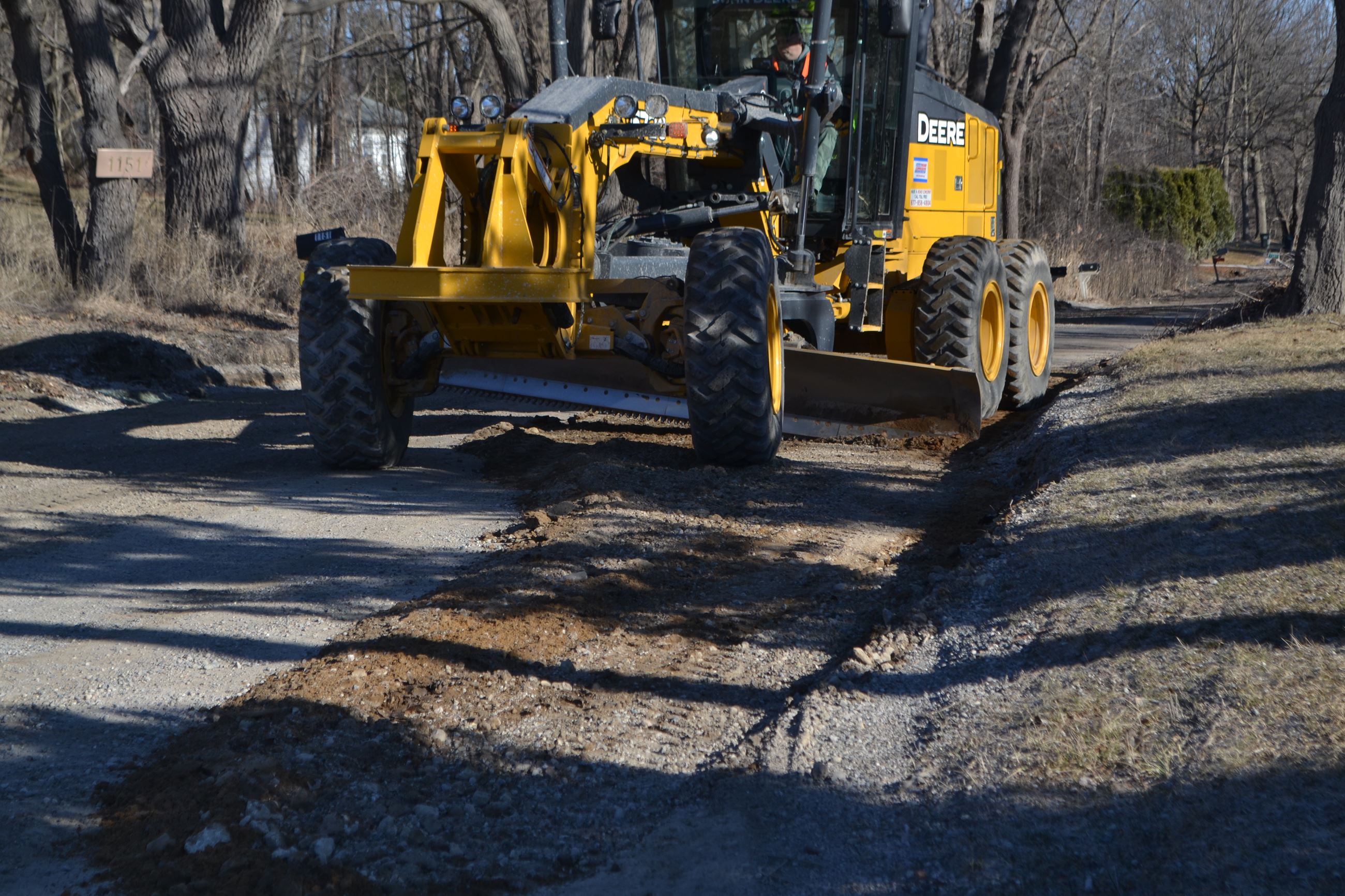 Front-Left View of Grader