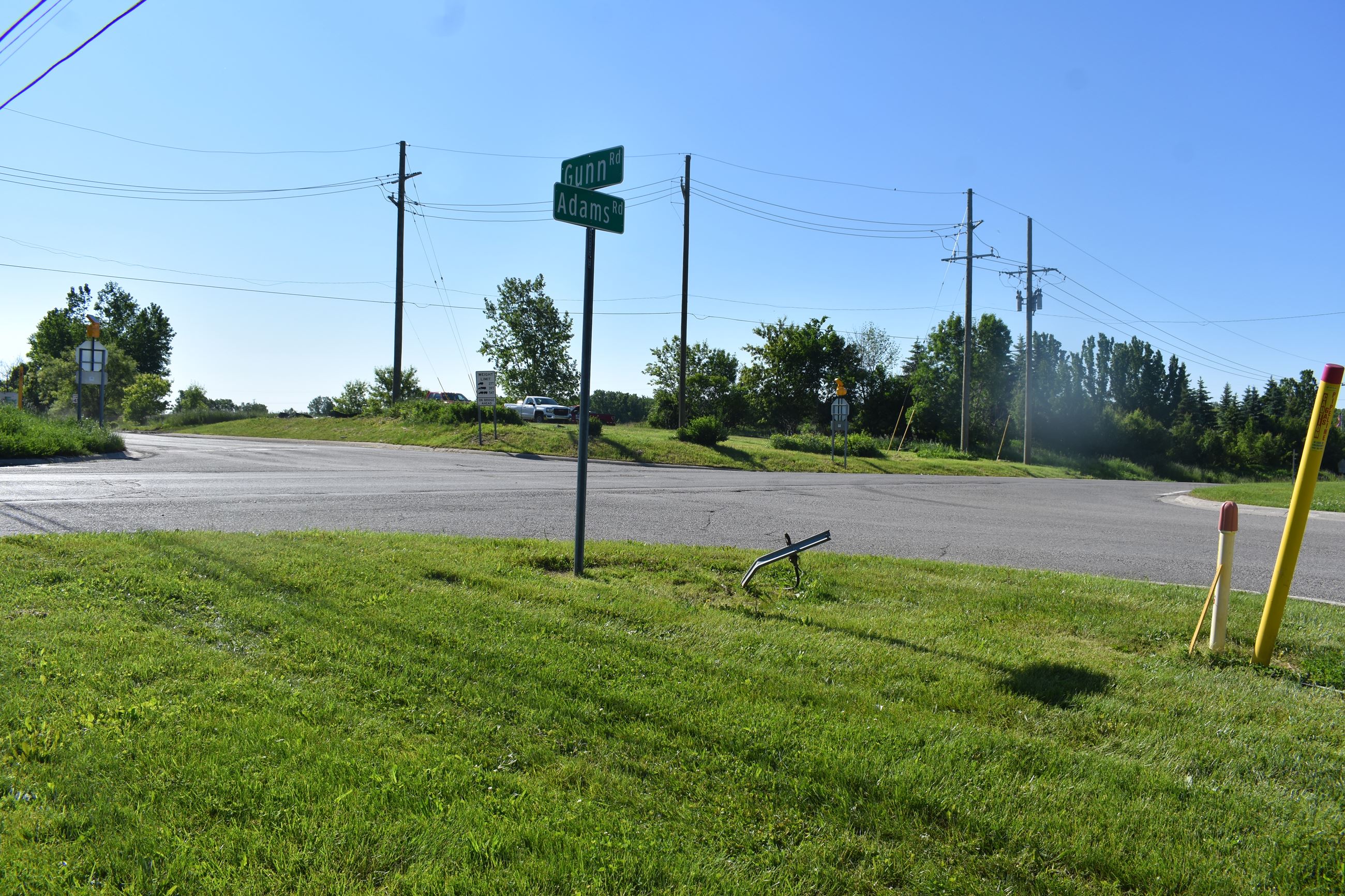 Adams and Gunn Road intersection prior to construction