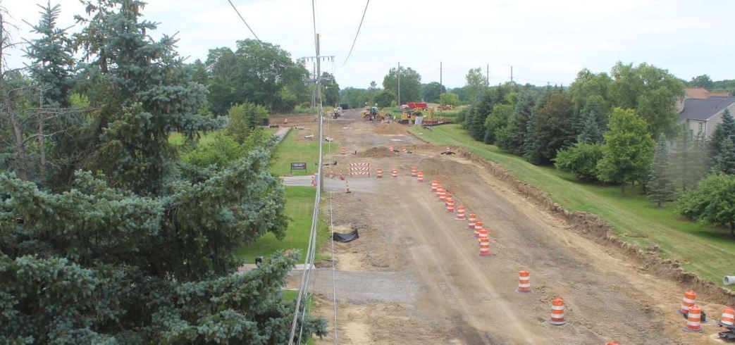 Workzone Camera Image of Adams/Gunn Road construction (camera is located just west of the project on