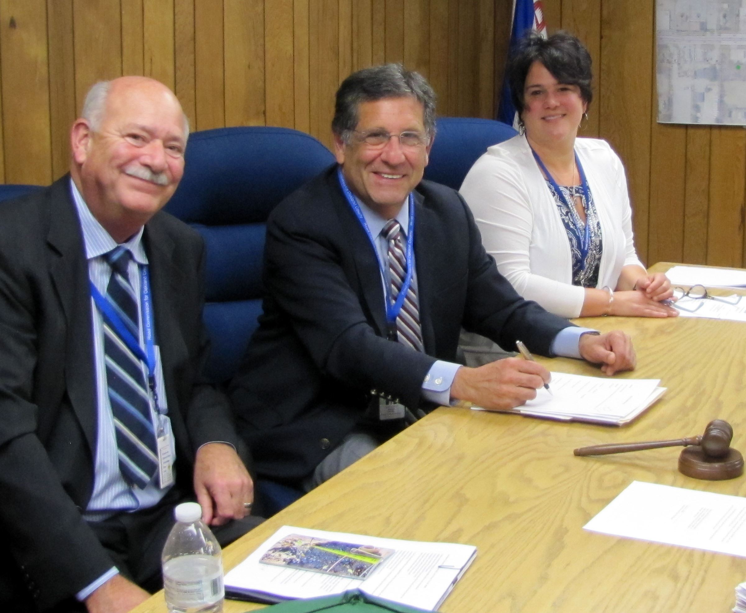 Budget approved.  The RCOC Board approves the FY 2020 budget. Shown are (left to right): Vice Chairm