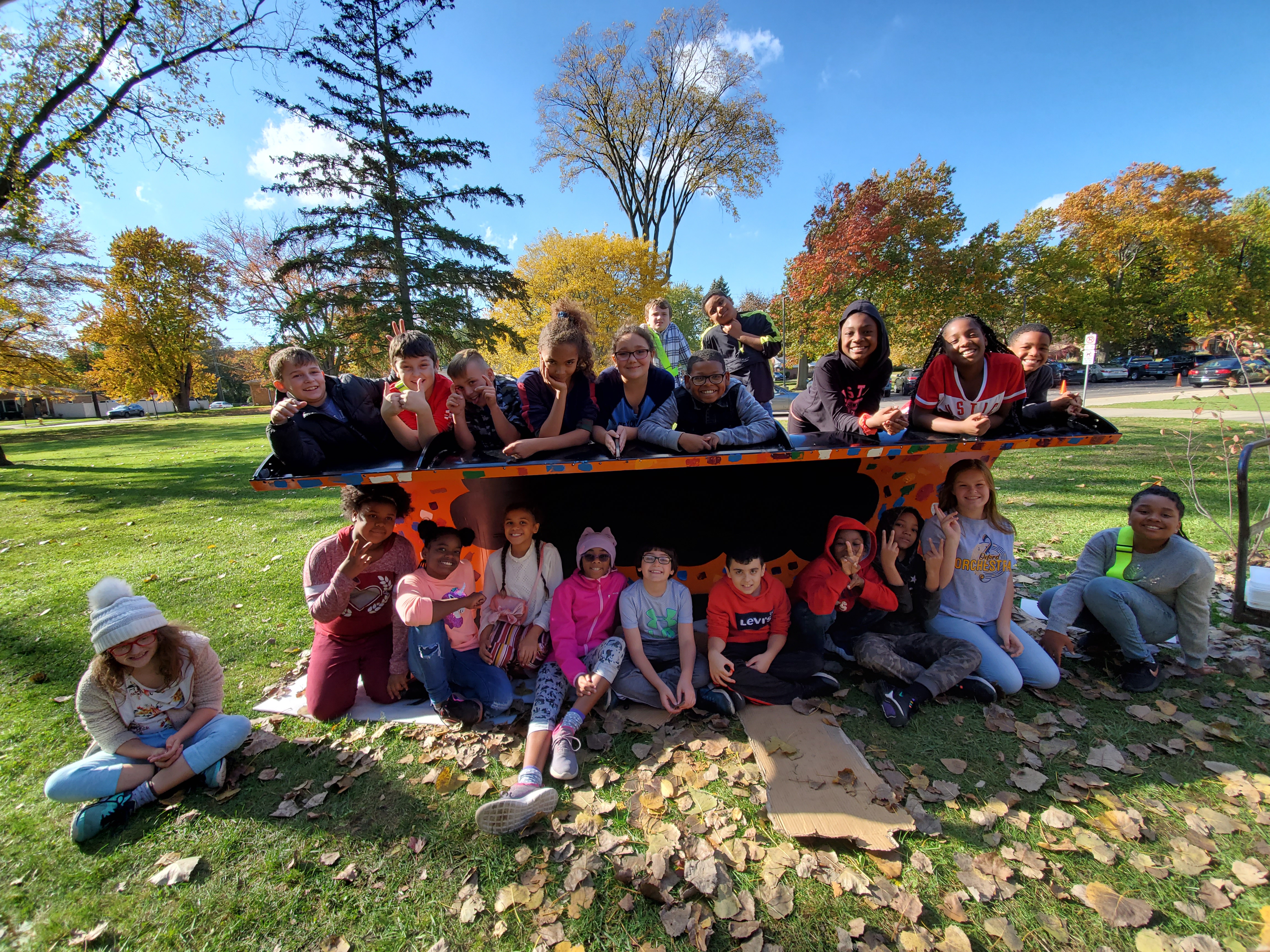 Students Posing with the Plow