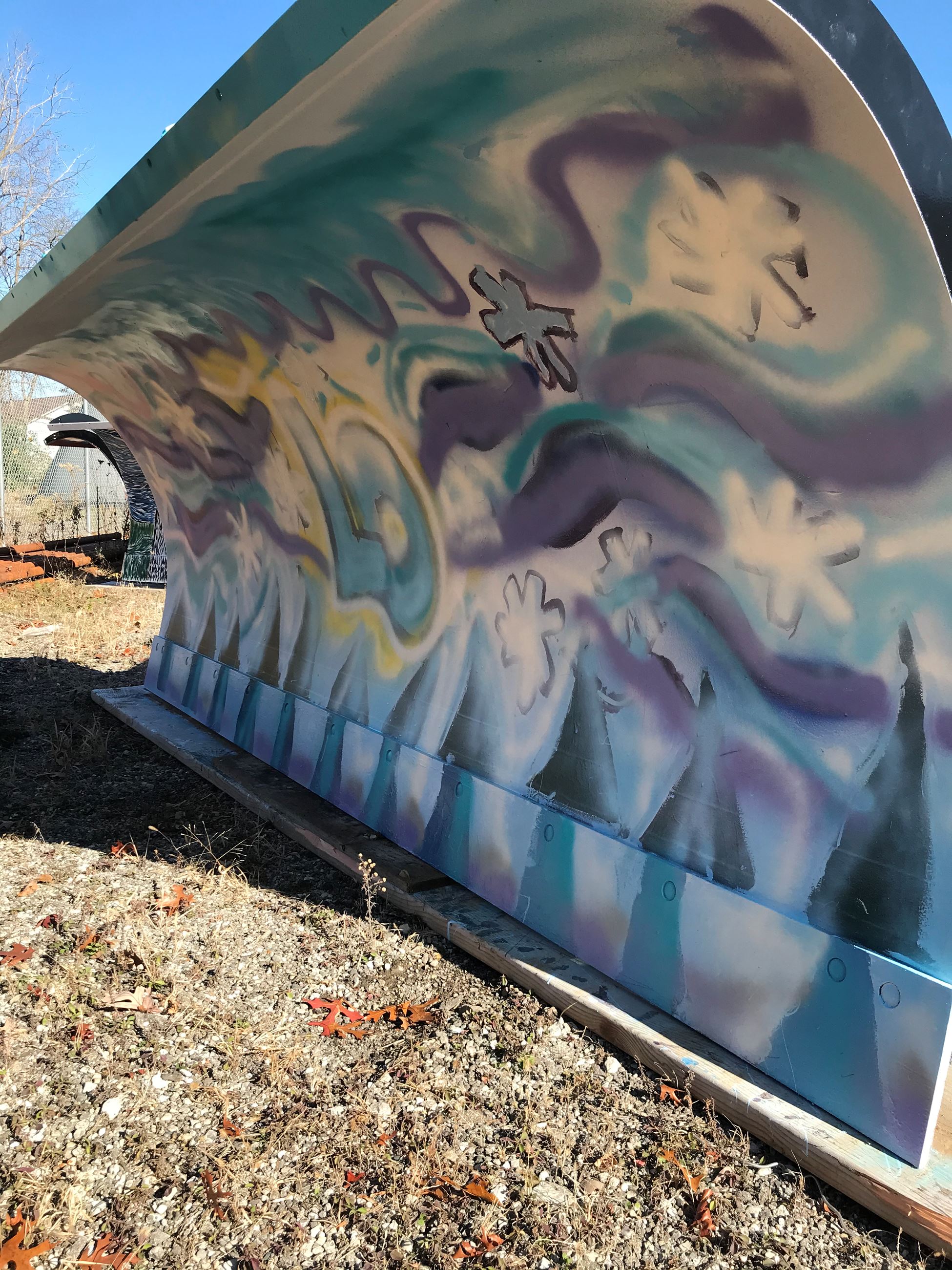 Lake Orion Initials on Paint Plow