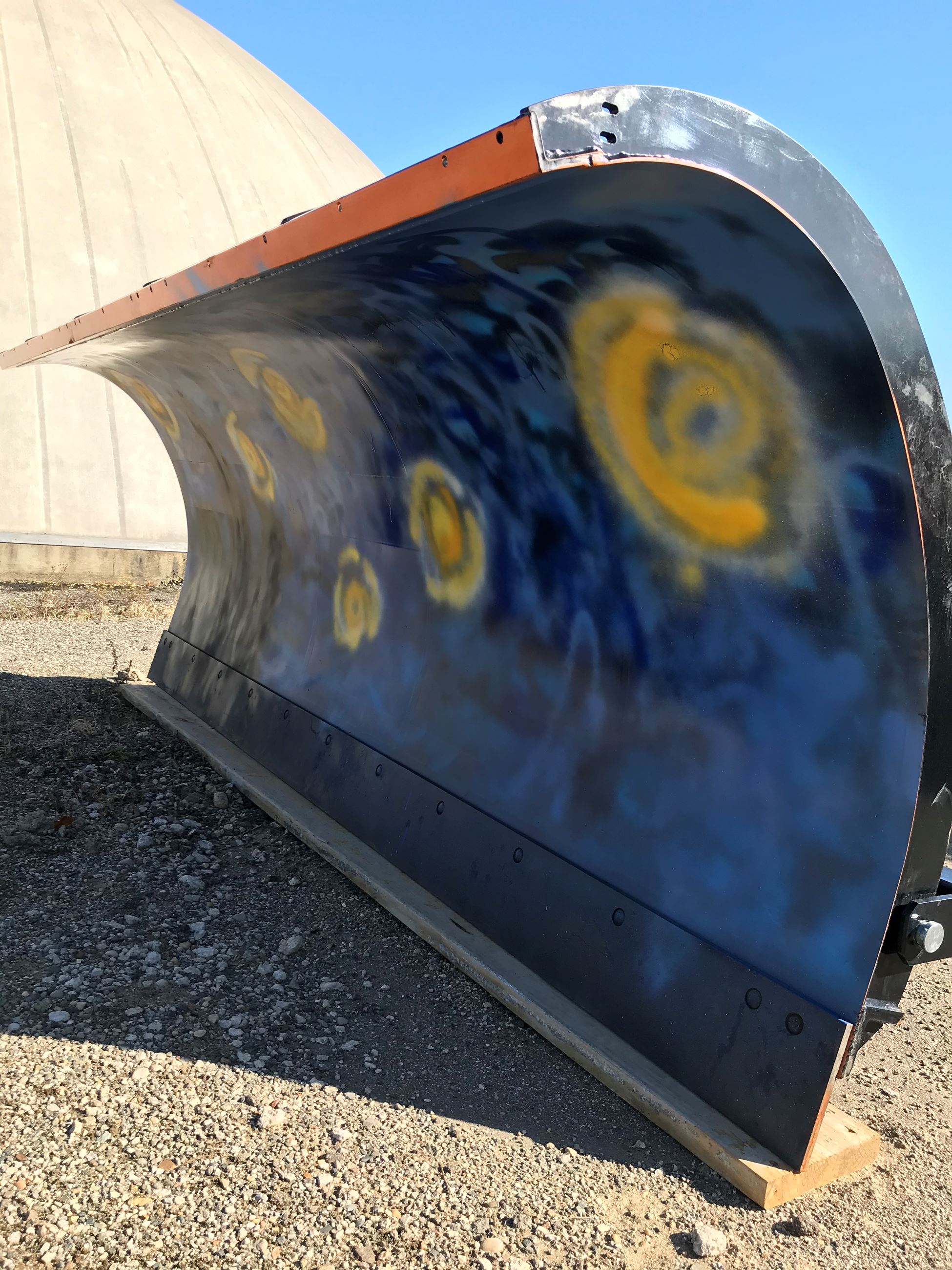 Side View of a Painted Plow