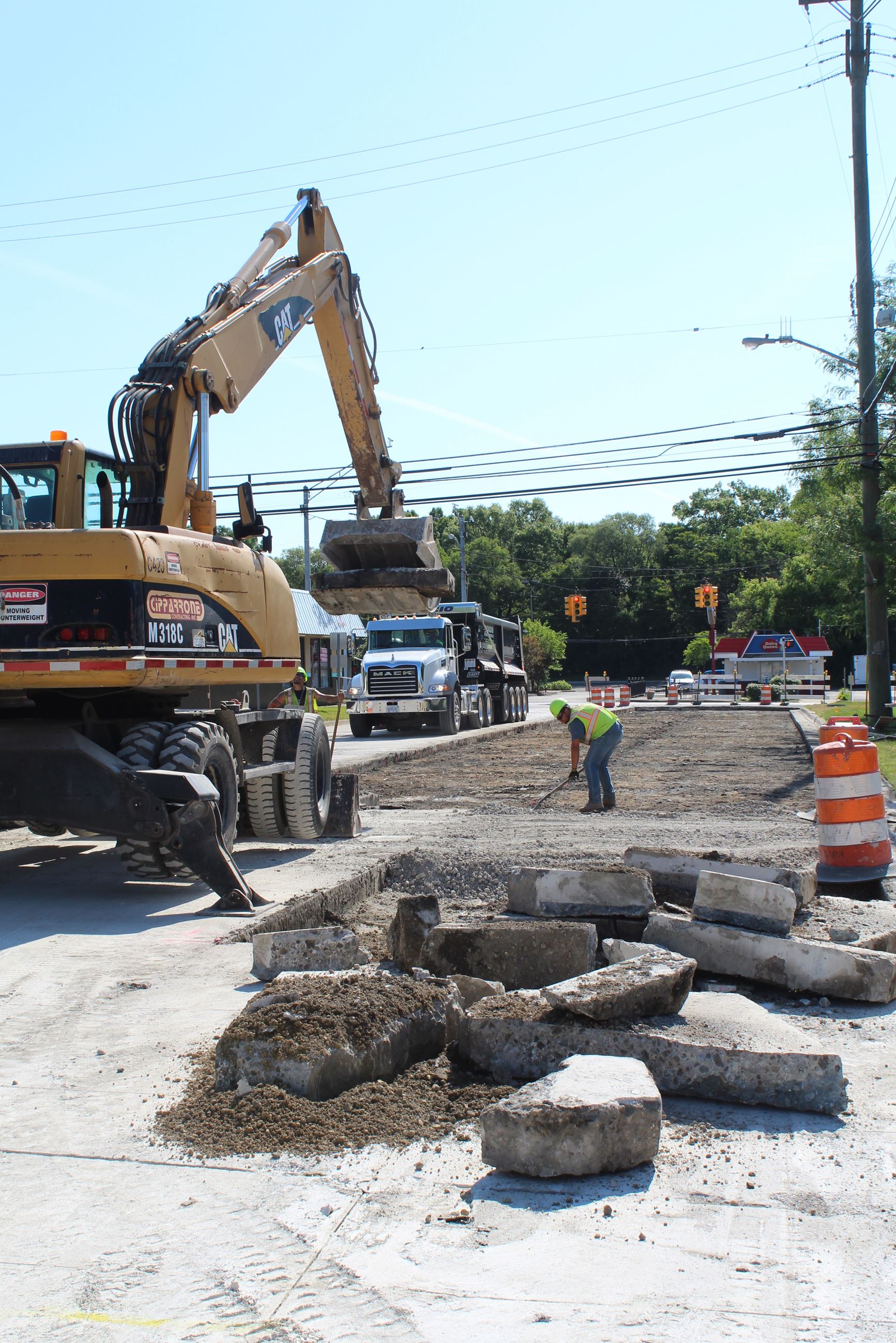 Sample photo of concrete slab removal and replacement