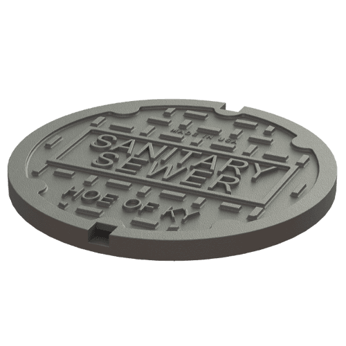manhole cover image for sanitary sewer 