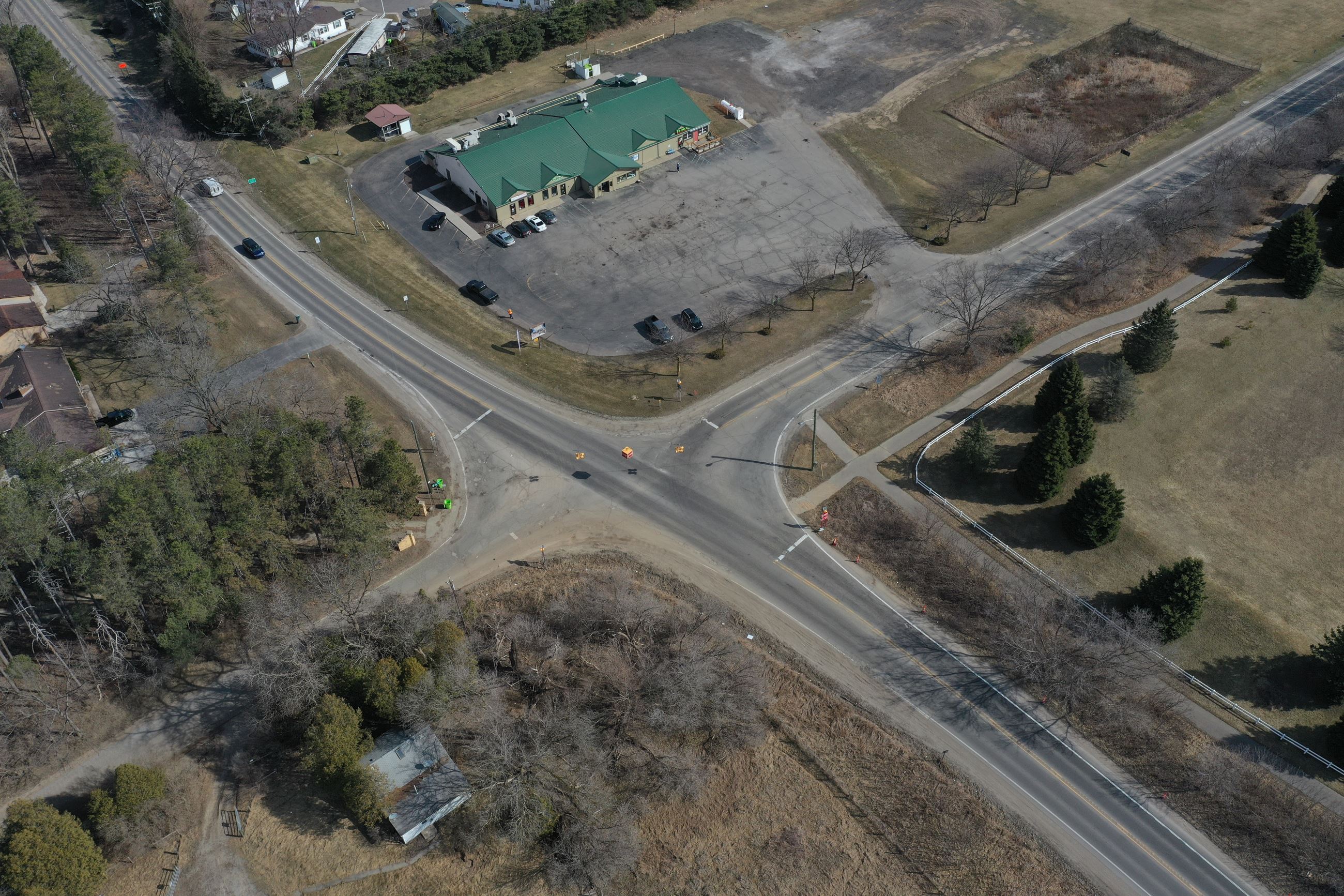 Oakhill/Sashabaw Rd. Intersection Prior to Roundabout Construction 2021