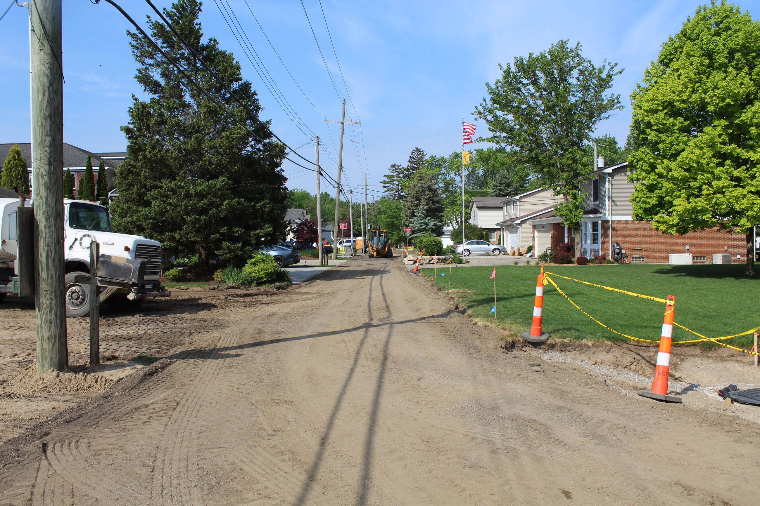 Special Assessment District Program on Lakefront Street in Waterford Township (looking west)