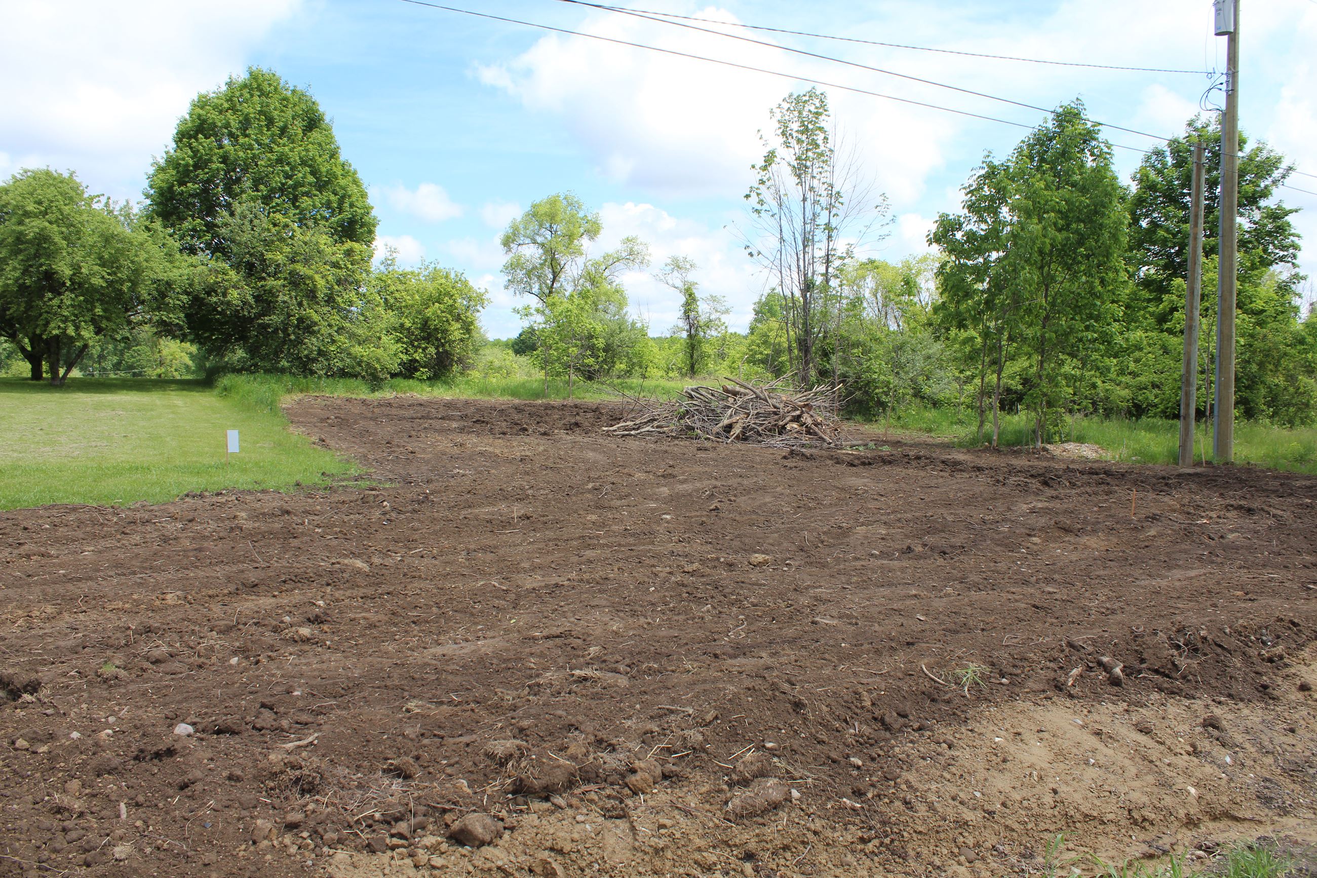 New utility lines at the 8 Mile and Currie Road intersection pre roundabout construction 