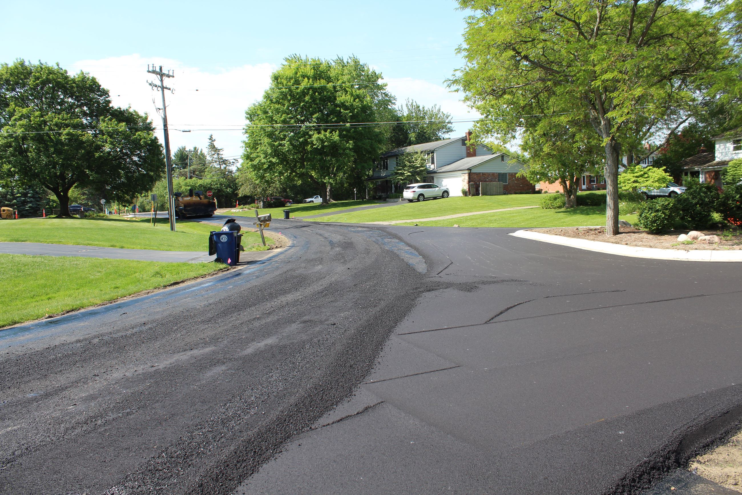 Sutter Lane being paved in the Kirkwood Special Assessment District (S.A.D.)
