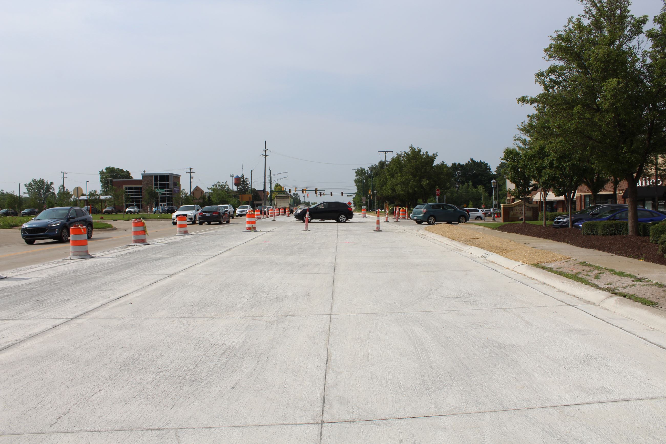 Concrete slab replacement work just south of the Novi Rd./Grand River Ave. intersection
