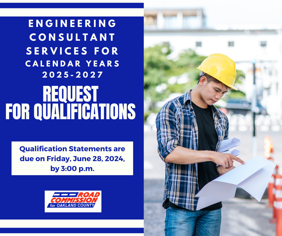 Engineering Services image for design services. Photo of engineer and deadline of Aug. 20 @ 3 p.m.