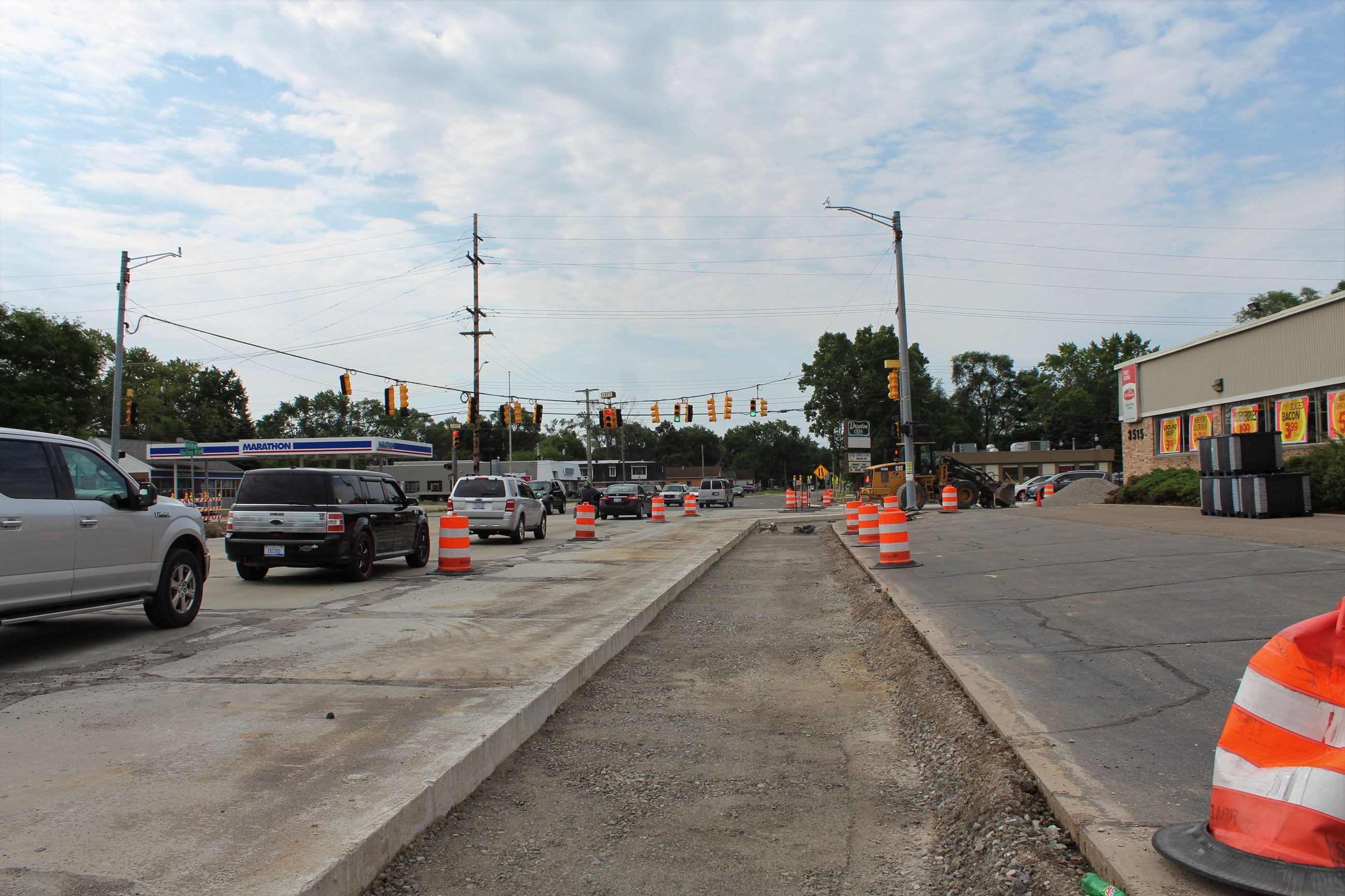 Curb reconstruction on Sashabaw Rd. just north of Walton Blvd. in Waterford Township