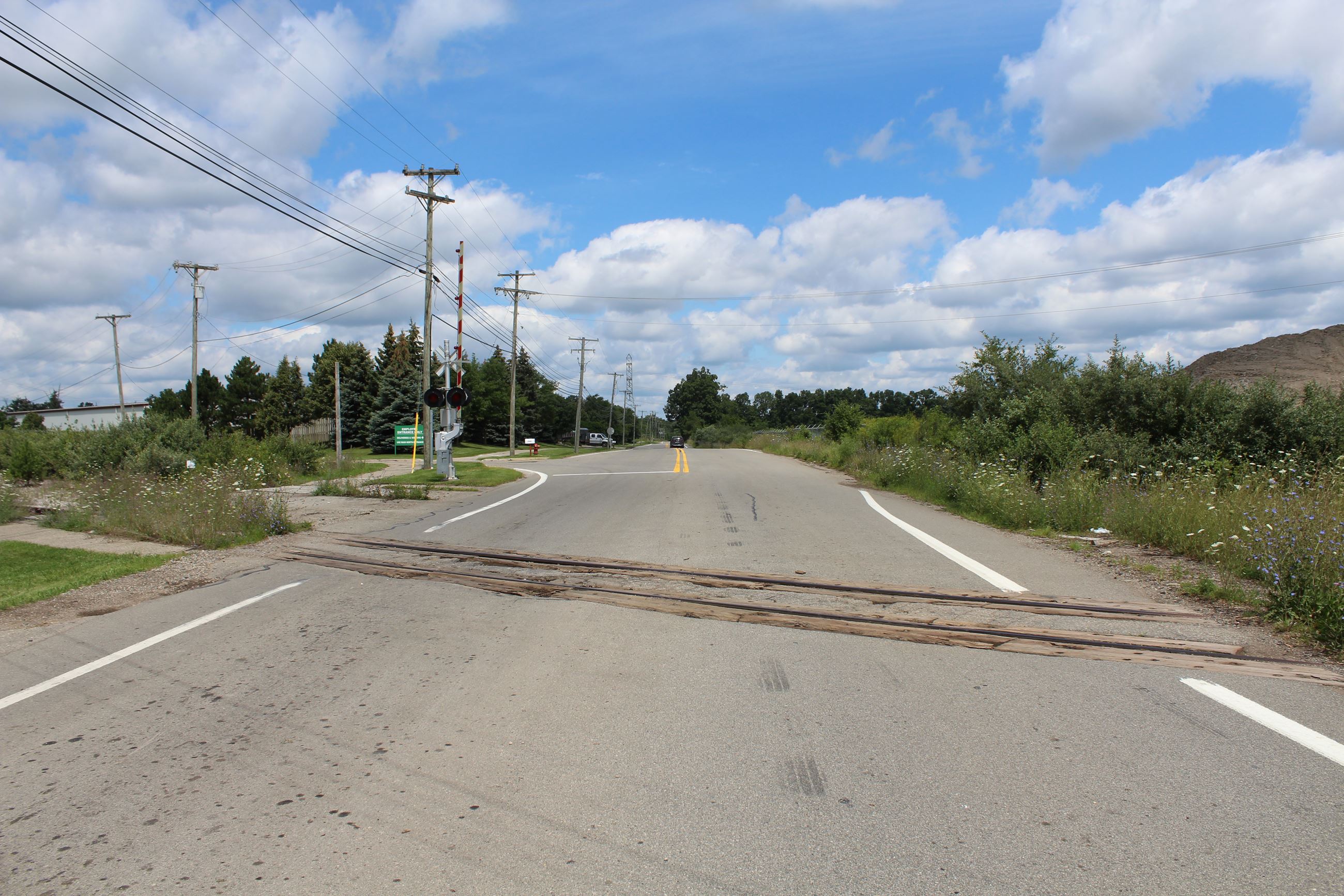 Railroad tracks on Giddings Rd. between Silver Bell Rd. and Waldon Rd. in Orion Township ahead of Canadian National Railroad permit work