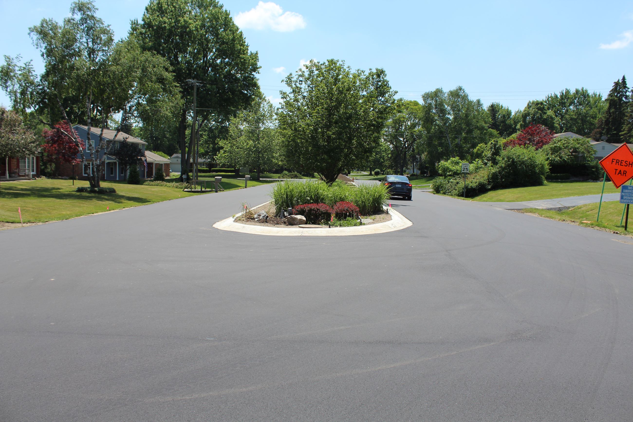 Kingsmill Dr. and entrance complete in the Kirkwood SAD district in Bloomfield Township