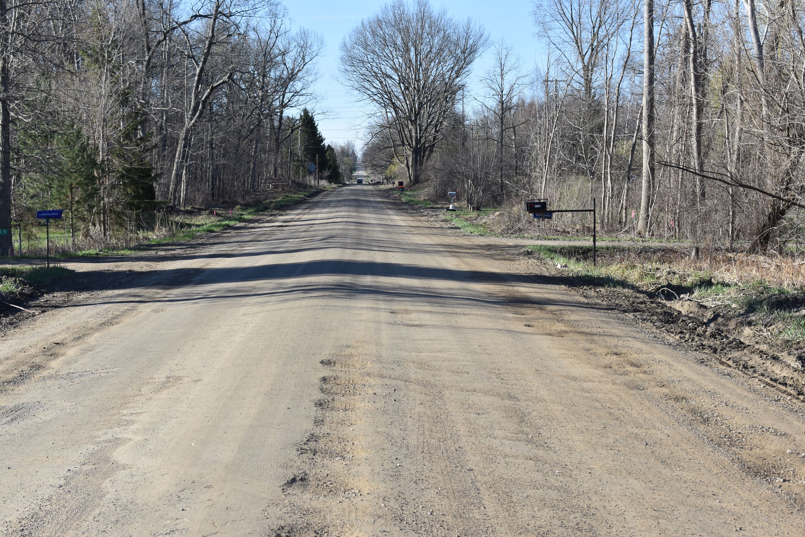 Sashabaw Road north of Sherwood Road pre-construction photo taken on Apr. 24, 2019